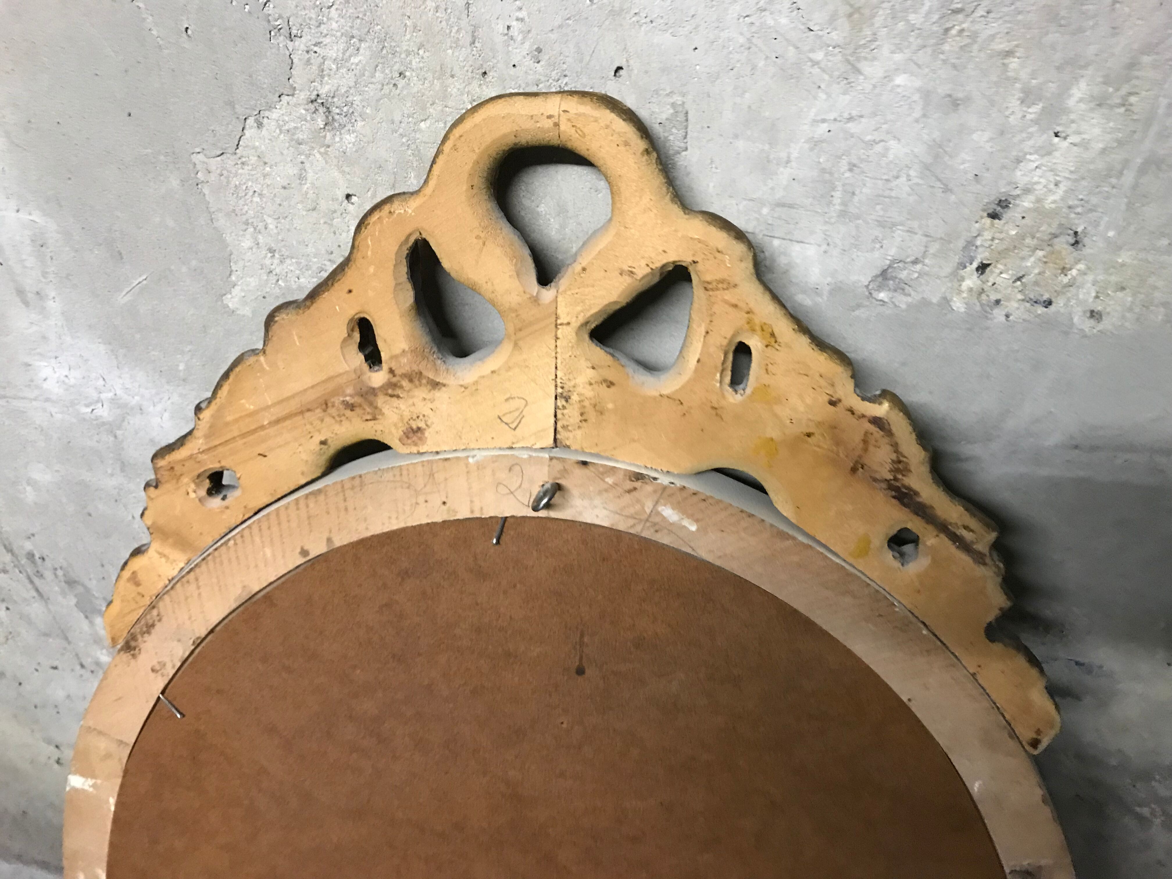 Oval mirror Louis XVI gilded style 53x90cm