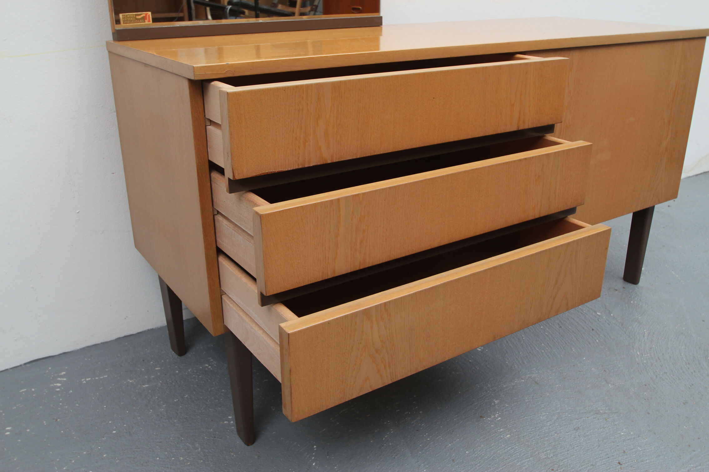 Dressing table with mirror