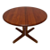 Table à manger ronde extensible en teck danois vintage des années 1970 par Langeskov Møbelfabrik