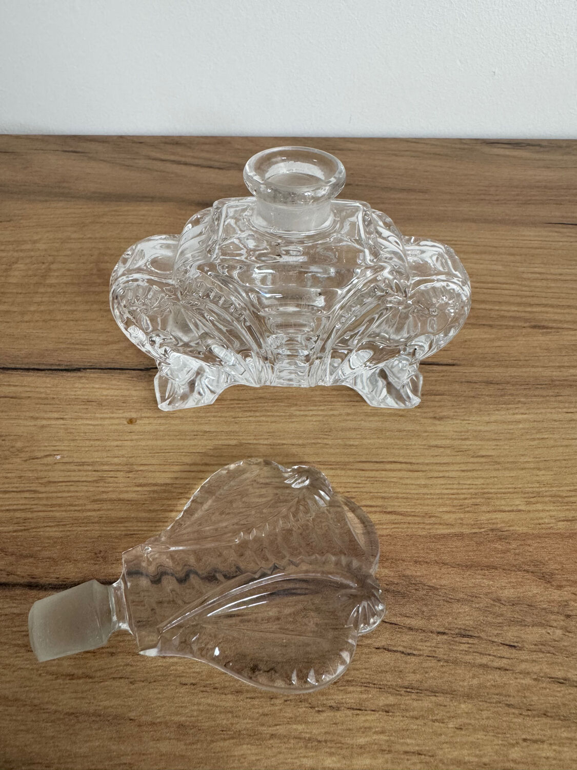 Vintage perfume bottle and spray.