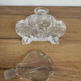 Vintage perfume bottle and spray.