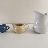 Set of 3 vintage pastels ceramic pitchers