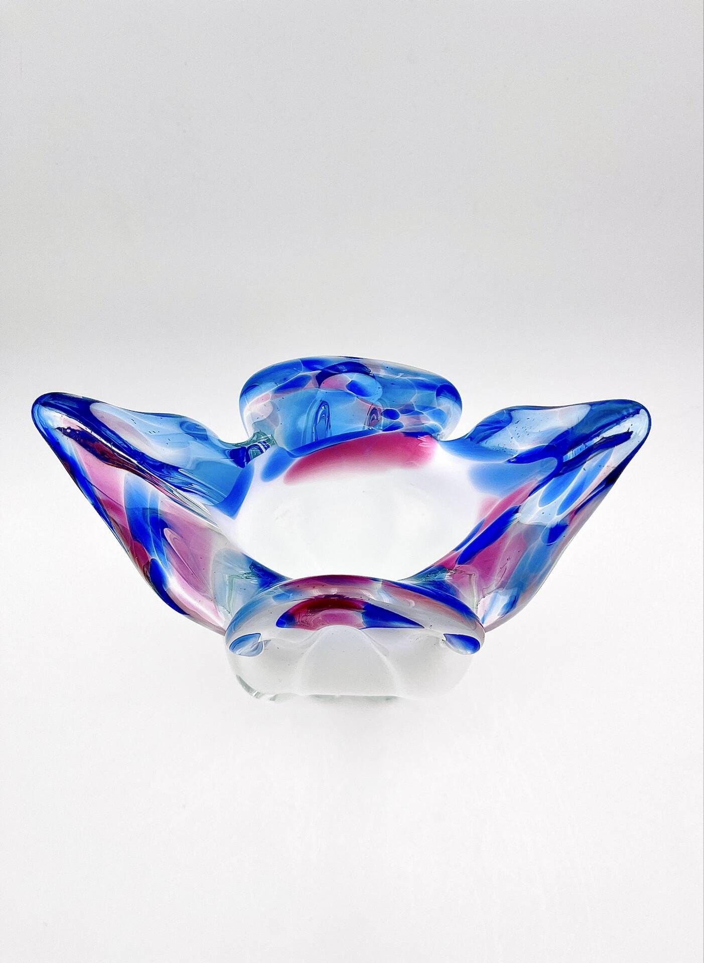 Monumental Vase Josef Hospodka Chribska Sommerso White Crystal 33cm