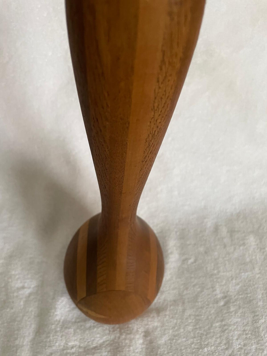 Decorative wooden vase.