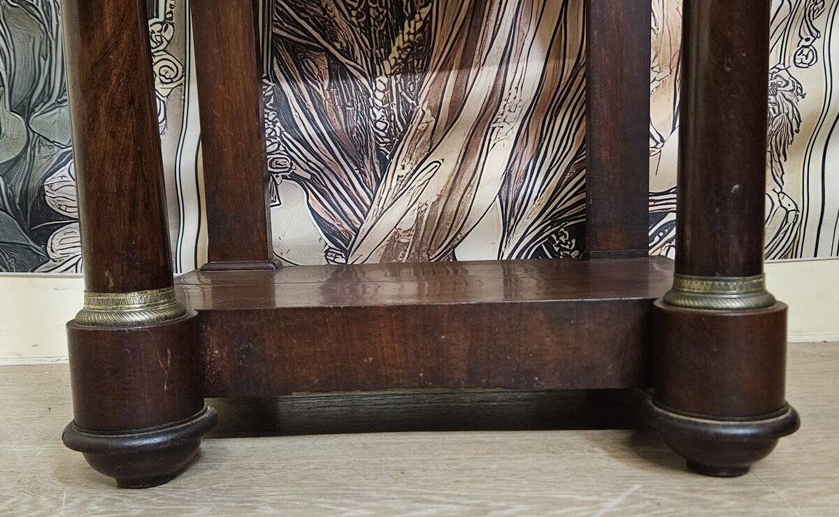 Console in mahogany and marble, Empire period