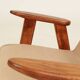 Vintage chair in beige velvet designed by Chierowski.