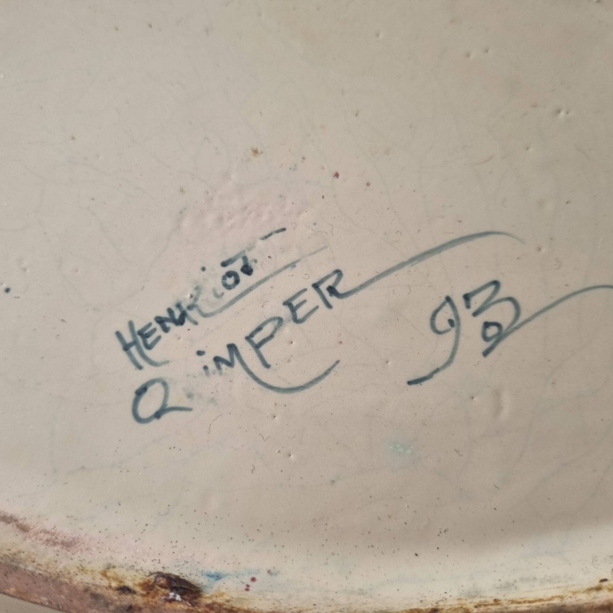 Oval plate Henriot Quimper Art Deco