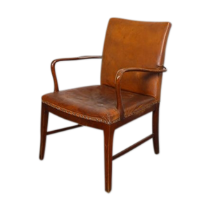 Vintage leather armchair of Danish
