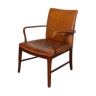 Vintage leather armchair of Danish design