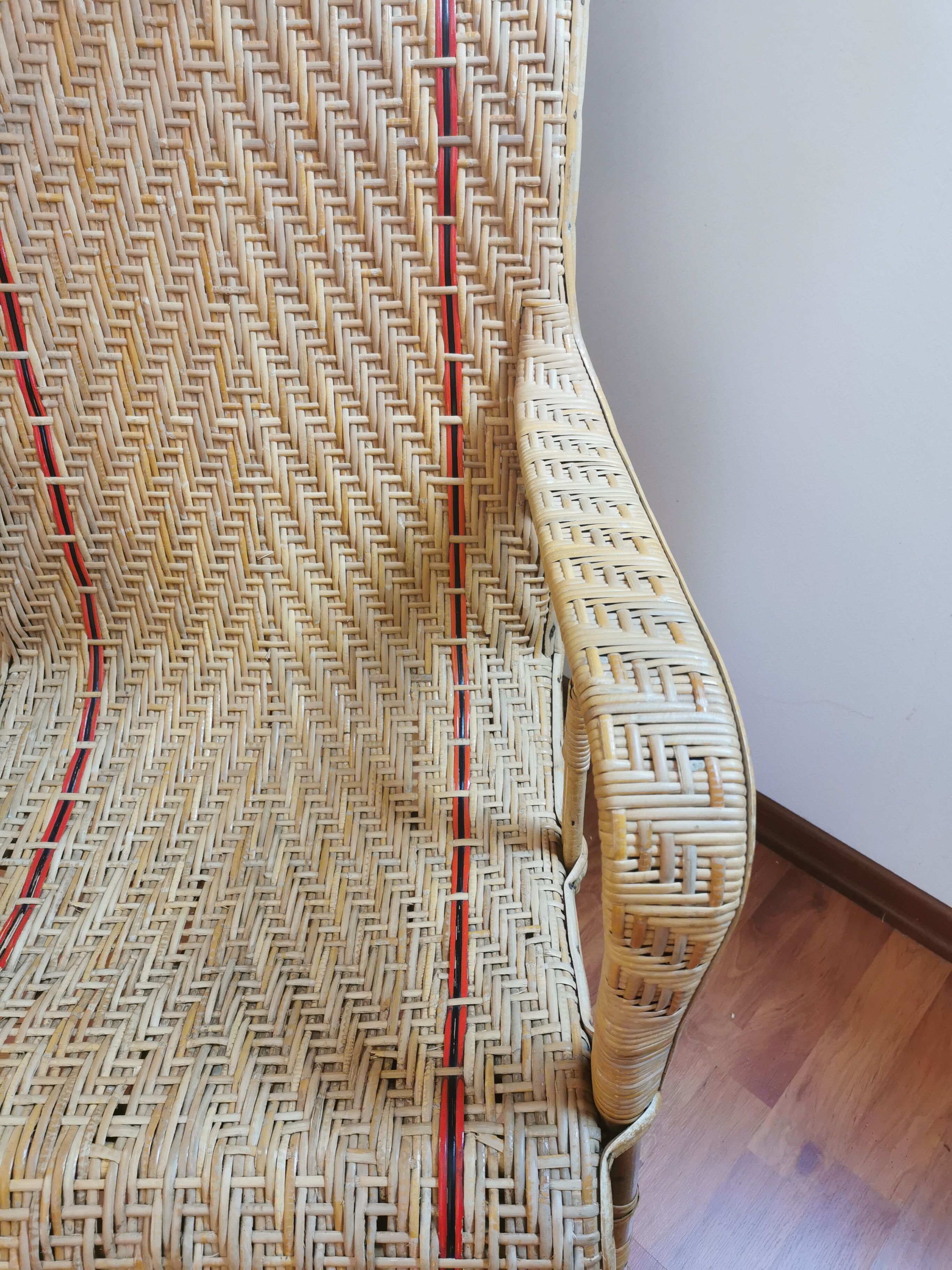 Rattan/wicker armchair 30s