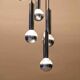 Large mid-century cascade chandelier in chrome