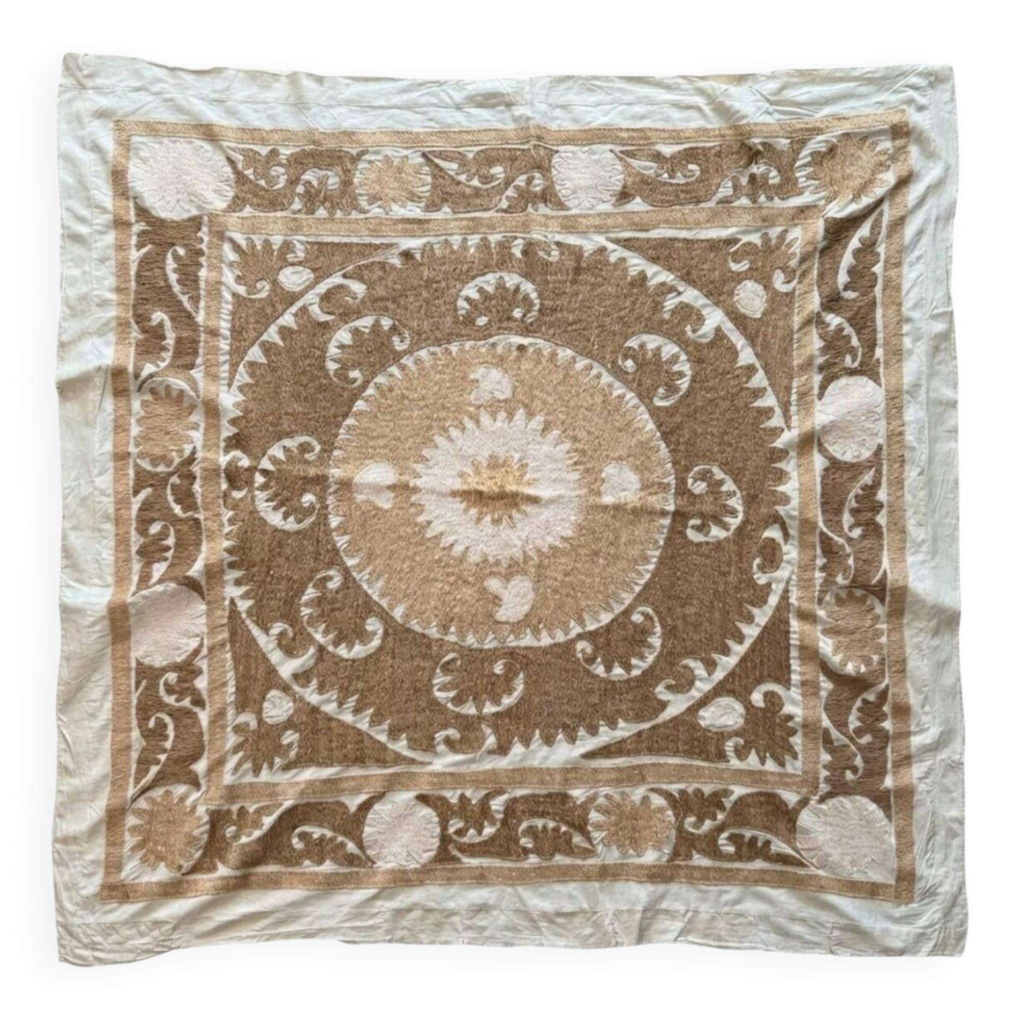 Vintage hand-embroidered tablecloth 150x155 cm