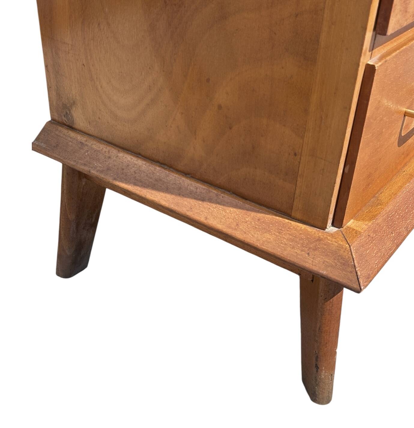 oak commode with tapered legs 1950