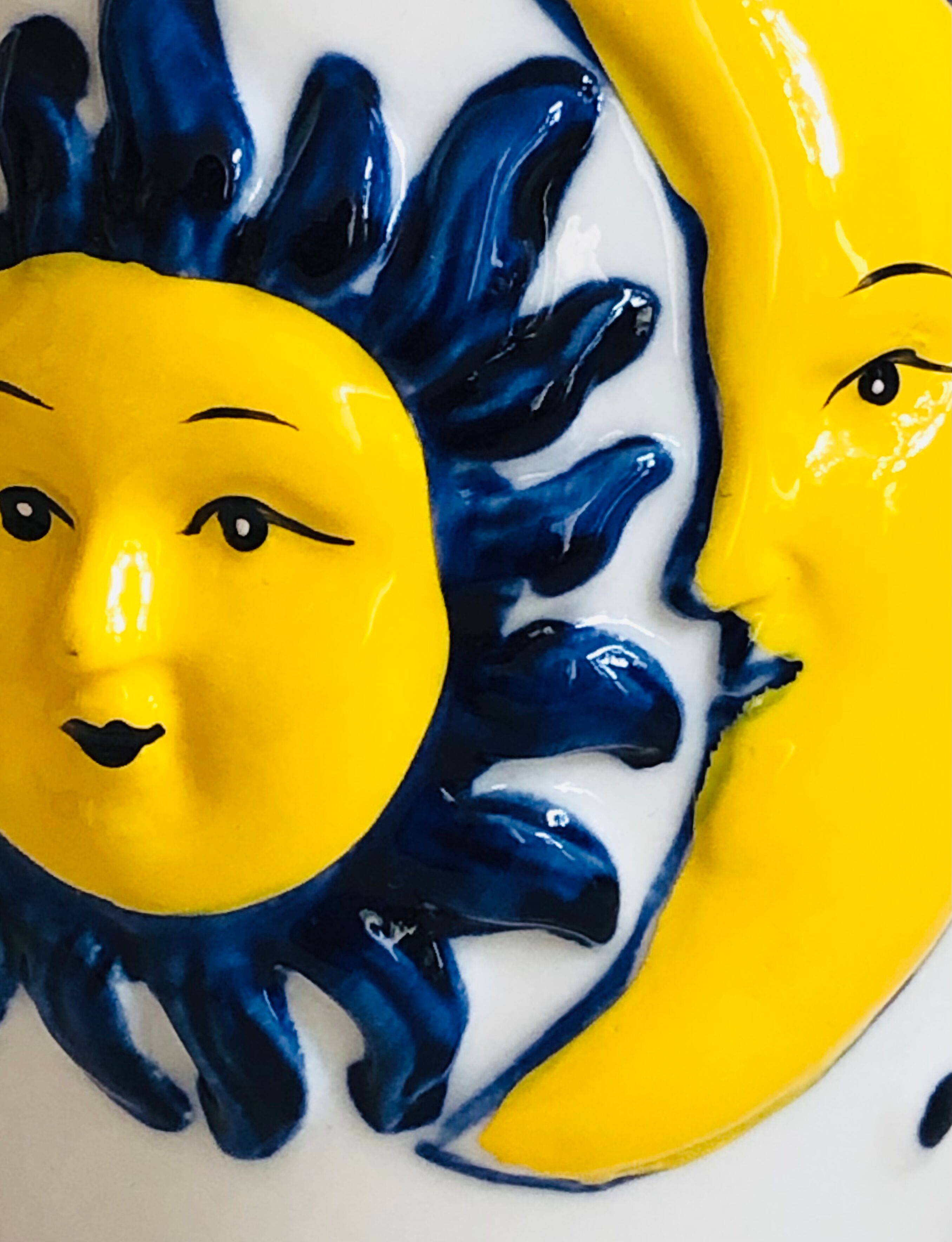 Vintage Sun & Moon Vase ceramic H17cm