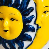 Vintage Sun & Moon Vase ceramic H17cm