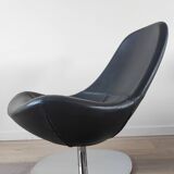 Pair of Tirup Ikea leather armchairs