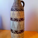 Ceramic pitcher 1960, signed VBM geometric