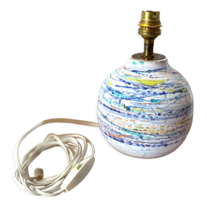 Lampe boule en céramique émaillée