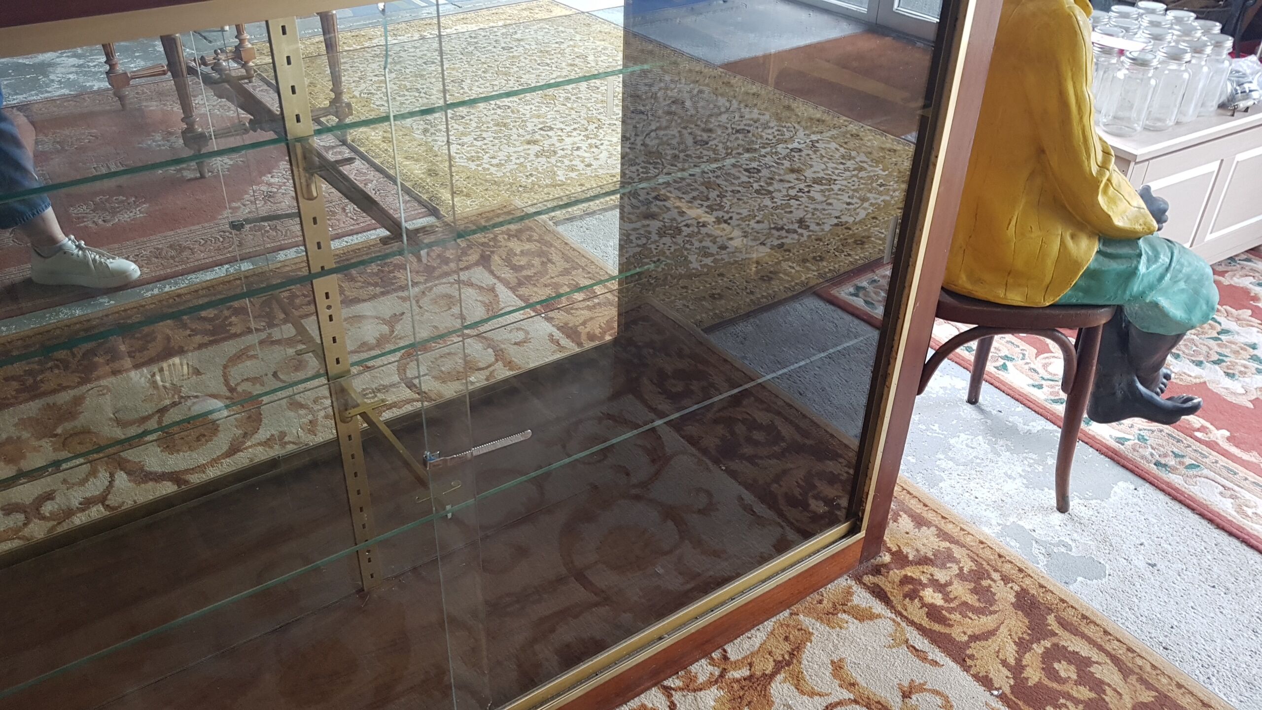 Glass and wood display case