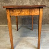 Walnut wood desk with a drawer