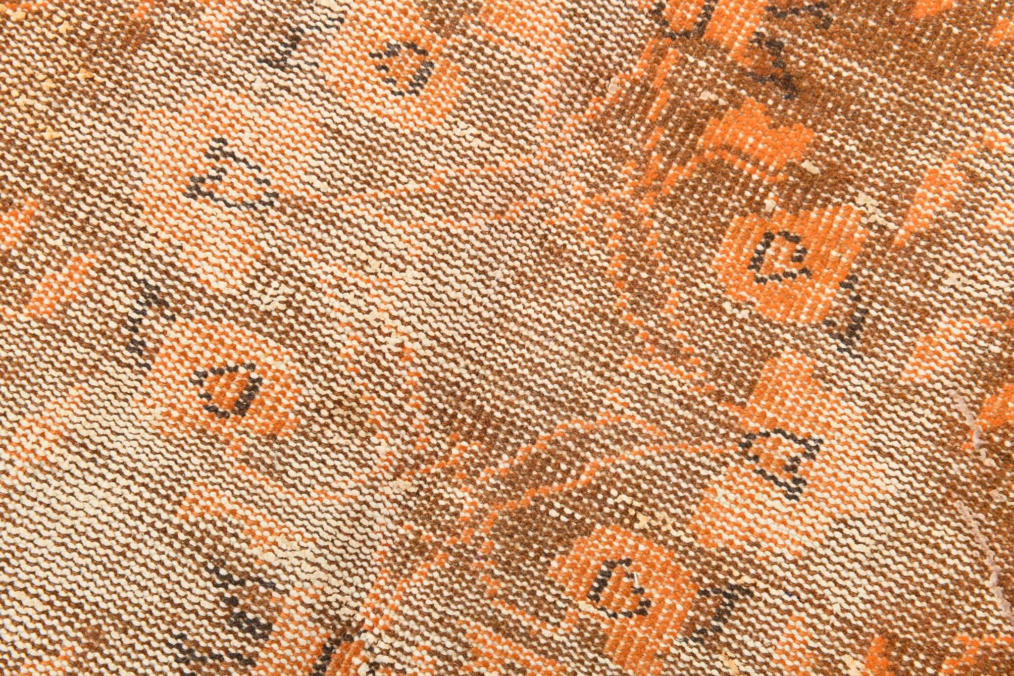 Orange wool turkish rug 299x178cm