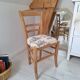 Chaise de campagne en toile de Jouy bleu