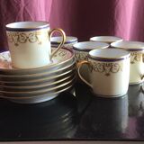 6 antique mocha cups