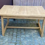 Renovated extendable farmhouse table in solid wood 140-240cm 1960