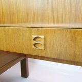 Scandinavian modern teak bed, Denmark 1950's