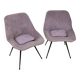 Pair of furry armchairs