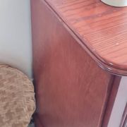 Rattan and wood sideboard from the 1970s.