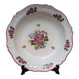 Round hollow dish with flower bouquet decoration Saint Amand Vieux Strasbourg