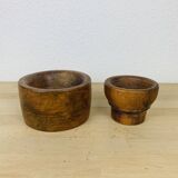 Duo Scandinavian teak bowls from the 60s
