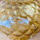 Vintage striated amber glass pendant lamp