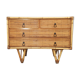 Rattan and bamboo chest of drawers