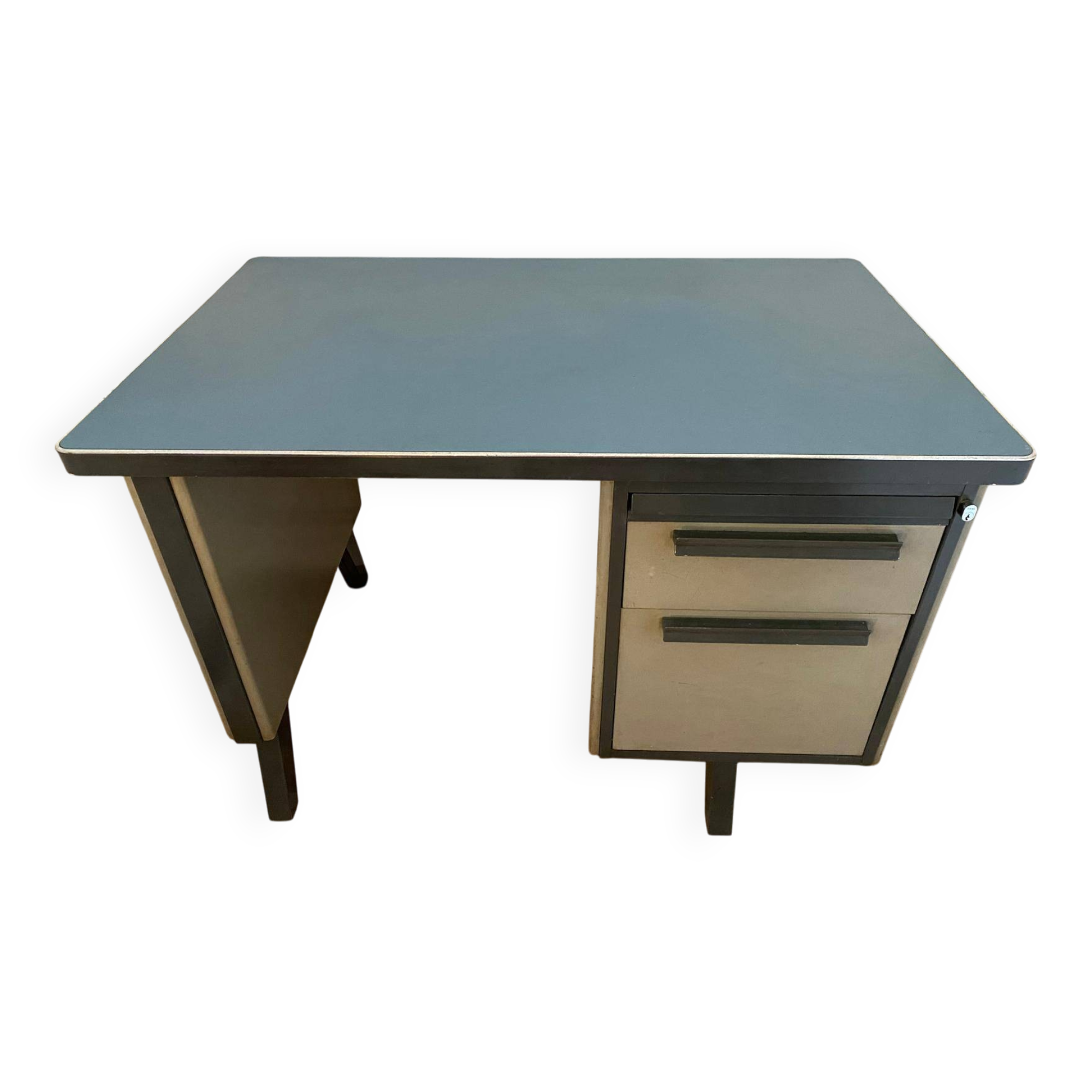 Blue and grey Strafor desk