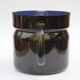 Vintage enameled sheet metal milk jug with lid for boiling milk - 1950s