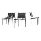 Eileen Gray Ensemble de 4 chaises de salle à manger Roque Brune pour Classicon 1927/années 1990