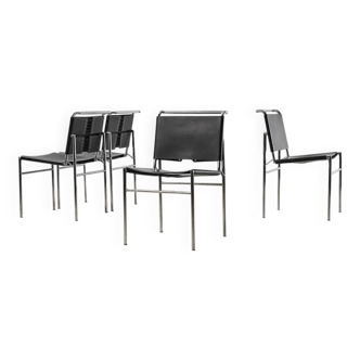 Eileen Gray Set of 4 Roque Brune Dining Chairs for Classicon 1927/1990s