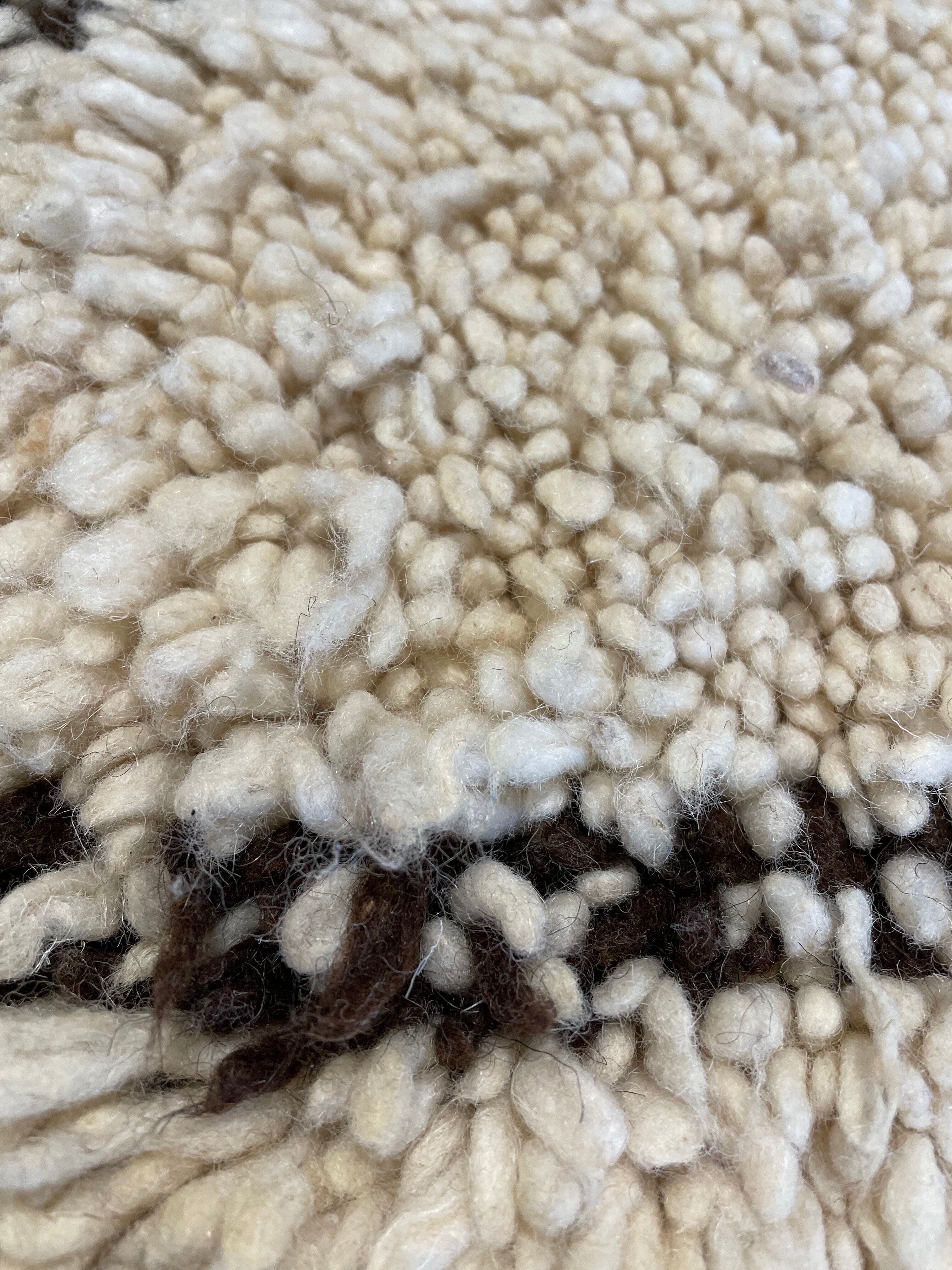 Vintage Moroccan berber carpet Beni Ouarain 85x210 cm