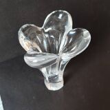 Bayel crystal vase – floral pattern – French glassware