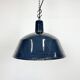 Industrial dark blue enamel pendant lamp from emax, 1960s