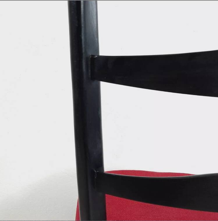 Pair of chiavarine chairs 40/50s high backrest