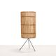 Lampadaire en bambou et rotin
