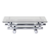 Midcentury 1970s Italian Stacked Chrome Coffee Table