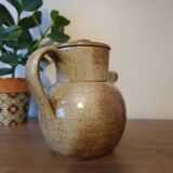 Vintage stoneware teapot signed by Nathalie and Christophe Hurtault.