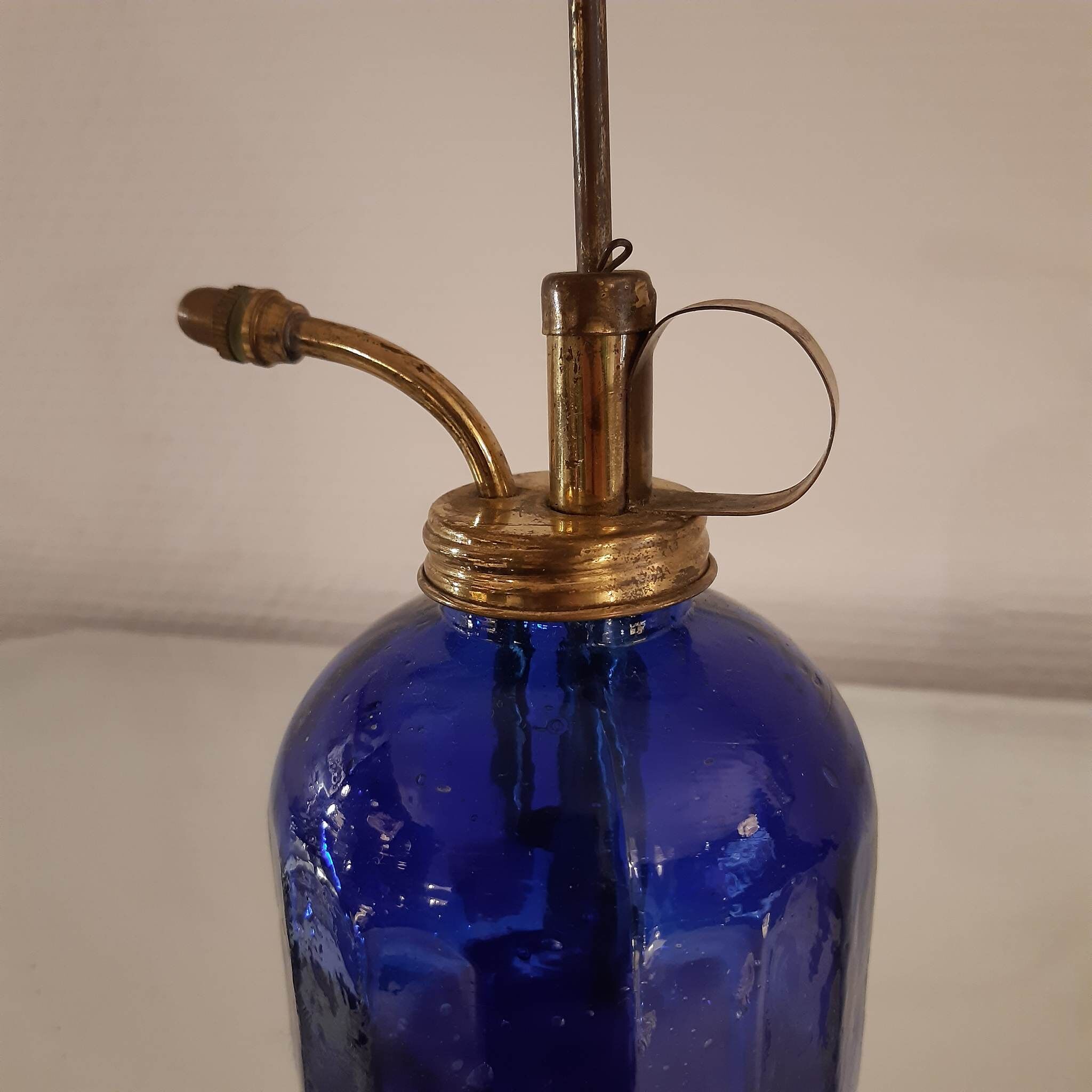 Old cobalt blue vaporizer burette