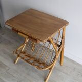 Rattan magazine table
