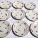 9 Dessert Plates in Limoges Art Deco Porcelain Lise de Goupy