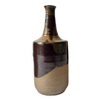 Ceramic - Soliflore vase in glazed stoneware, France circa 1970